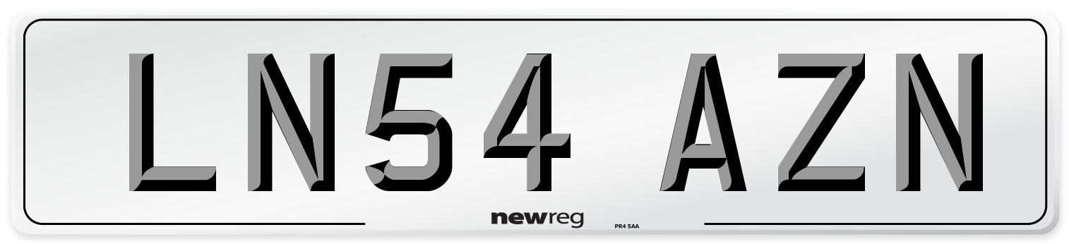 LN54 AZN Number Plate from New Reg